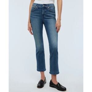 NWOT Madewell Kick Out Crop Jeans In Oneida Wash Size 25
